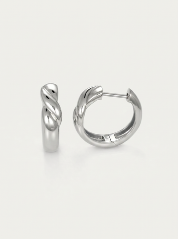 Caladh Twist Huggies Silver