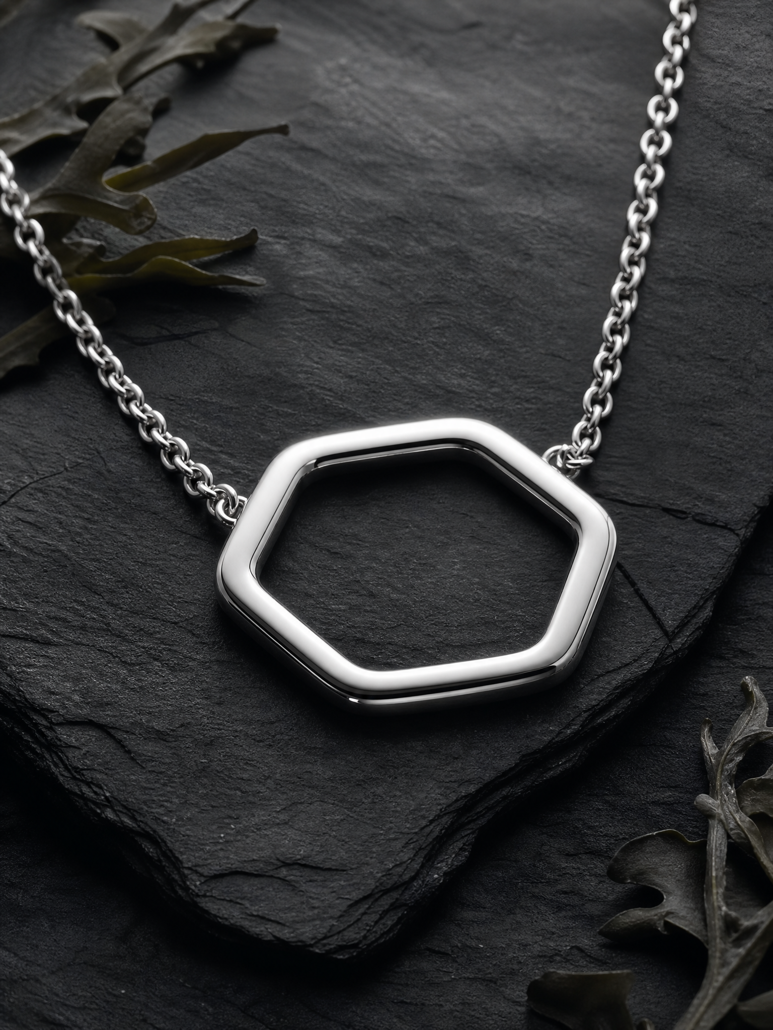 The Hex Necklace Silver