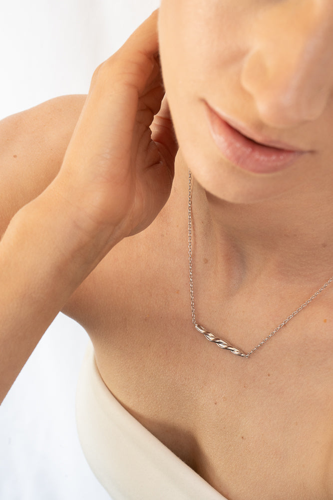 Kinsale Twist Necklace - Silver